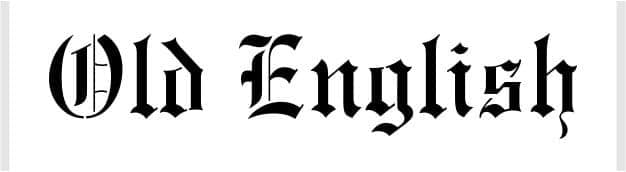 OldEnglish font stencil